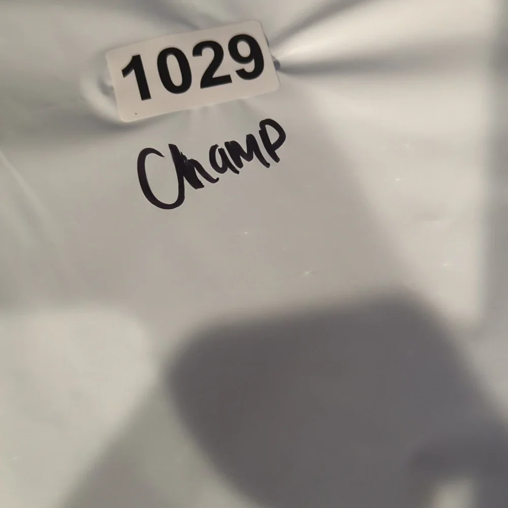 Champion Red Printed Logo Sports Athletic Men's Short Sleeve‎ Shirt L - Picture 5 of 5